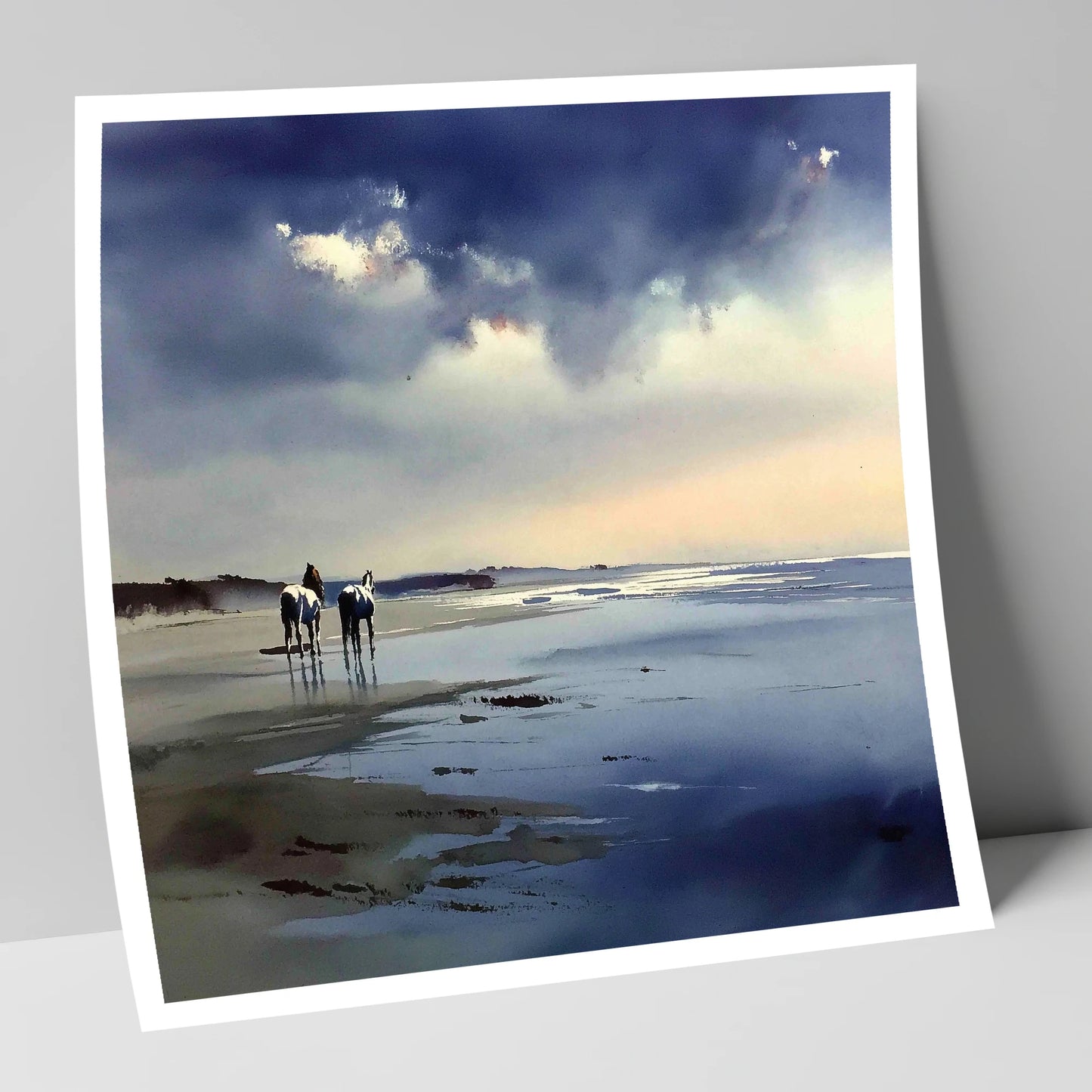 Reflections at Low Tide horse landscape art print