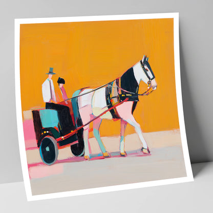 The Bright Turnout working horse art print