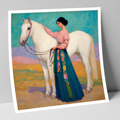 Vibrant Connection horse & rider art print