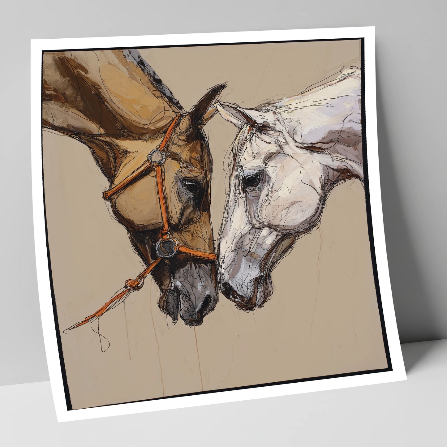 A Quiet Connection horse portrait art print
