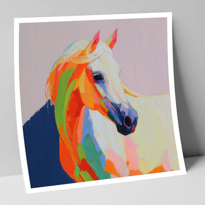 Vivid Equine Profile horse breed art print