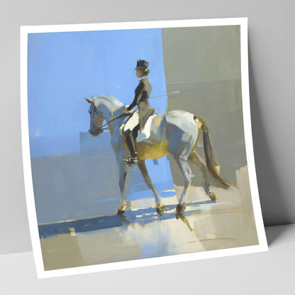 Collected in the Light dressage horse art print