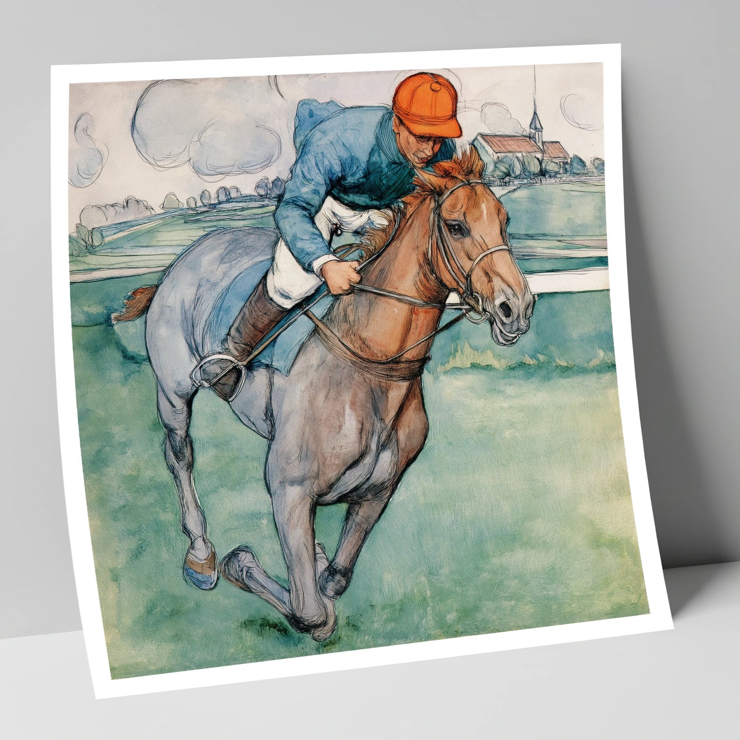 The Final Furlong racing horse art print