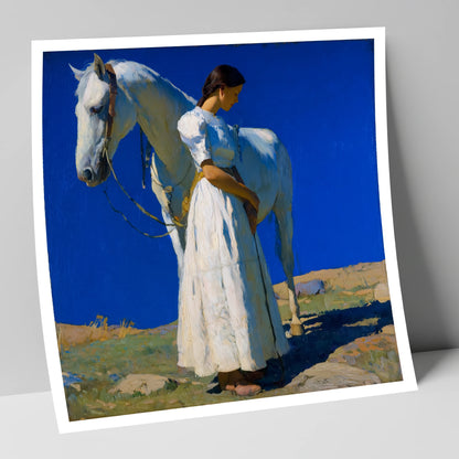 Under Azure Skies horse & rider art print