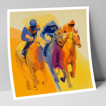 The Final Furlong racing horse art print