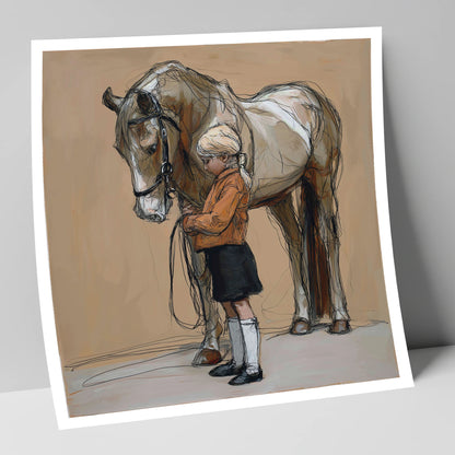 Gentle Companionship horse & rider art print