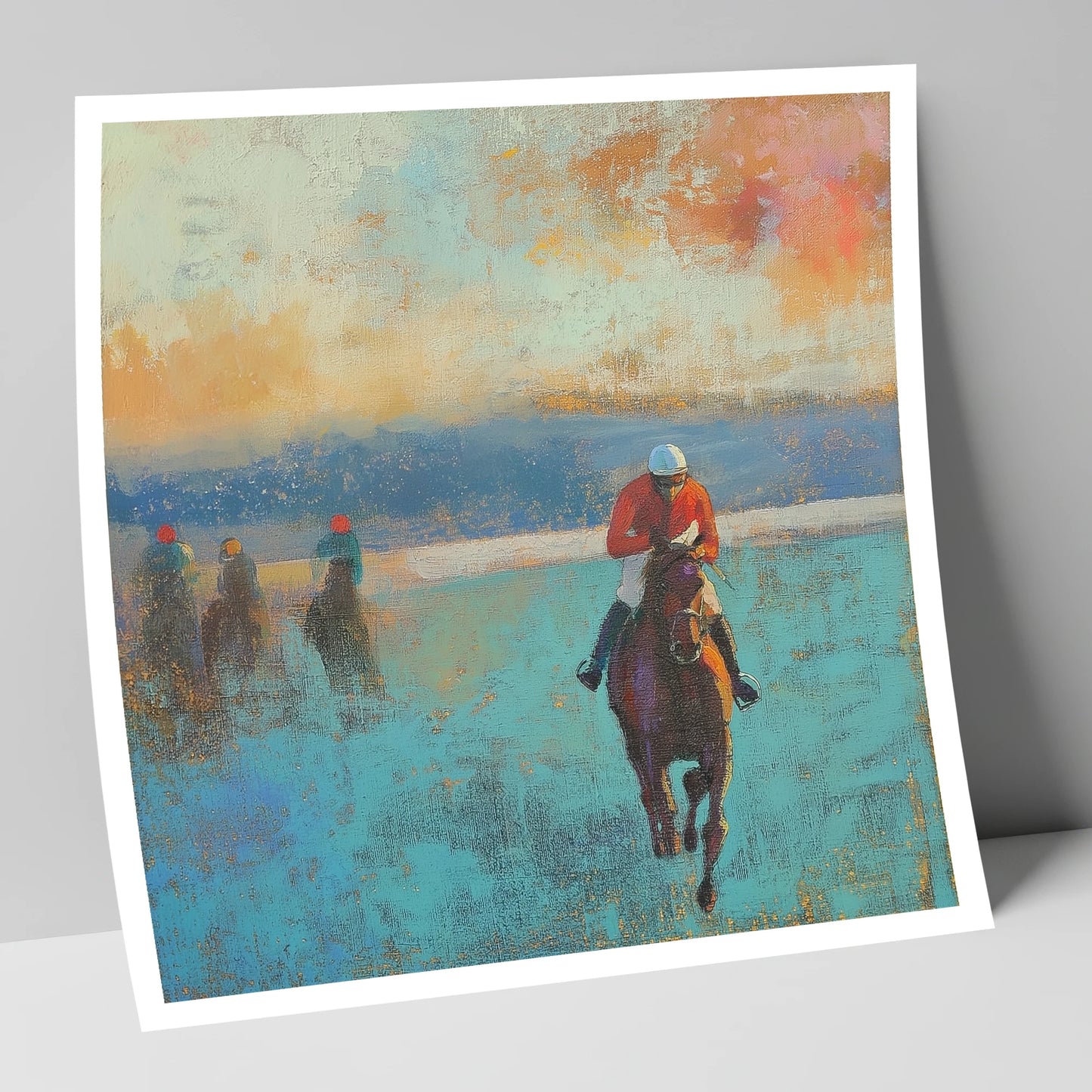 The Front Runner racing horse art print