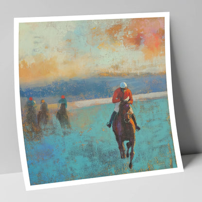 The Front Runner racing horse art print