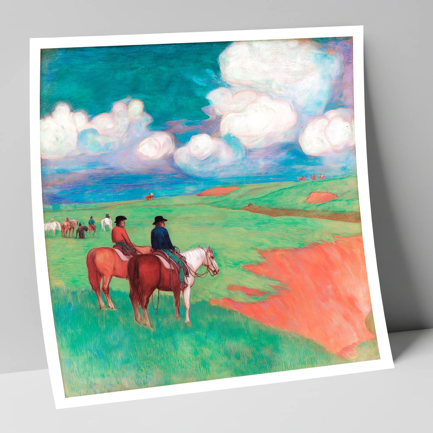Vivid Frontier Horizons horse landscape art print