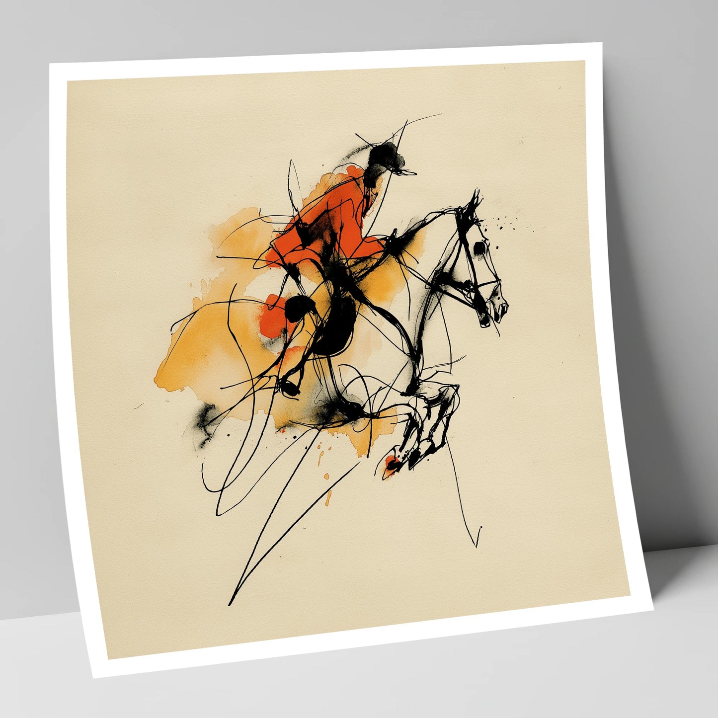 Vivid Leap show jumping horse art print