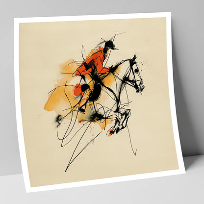 Vivid Leap show jumping horse art print