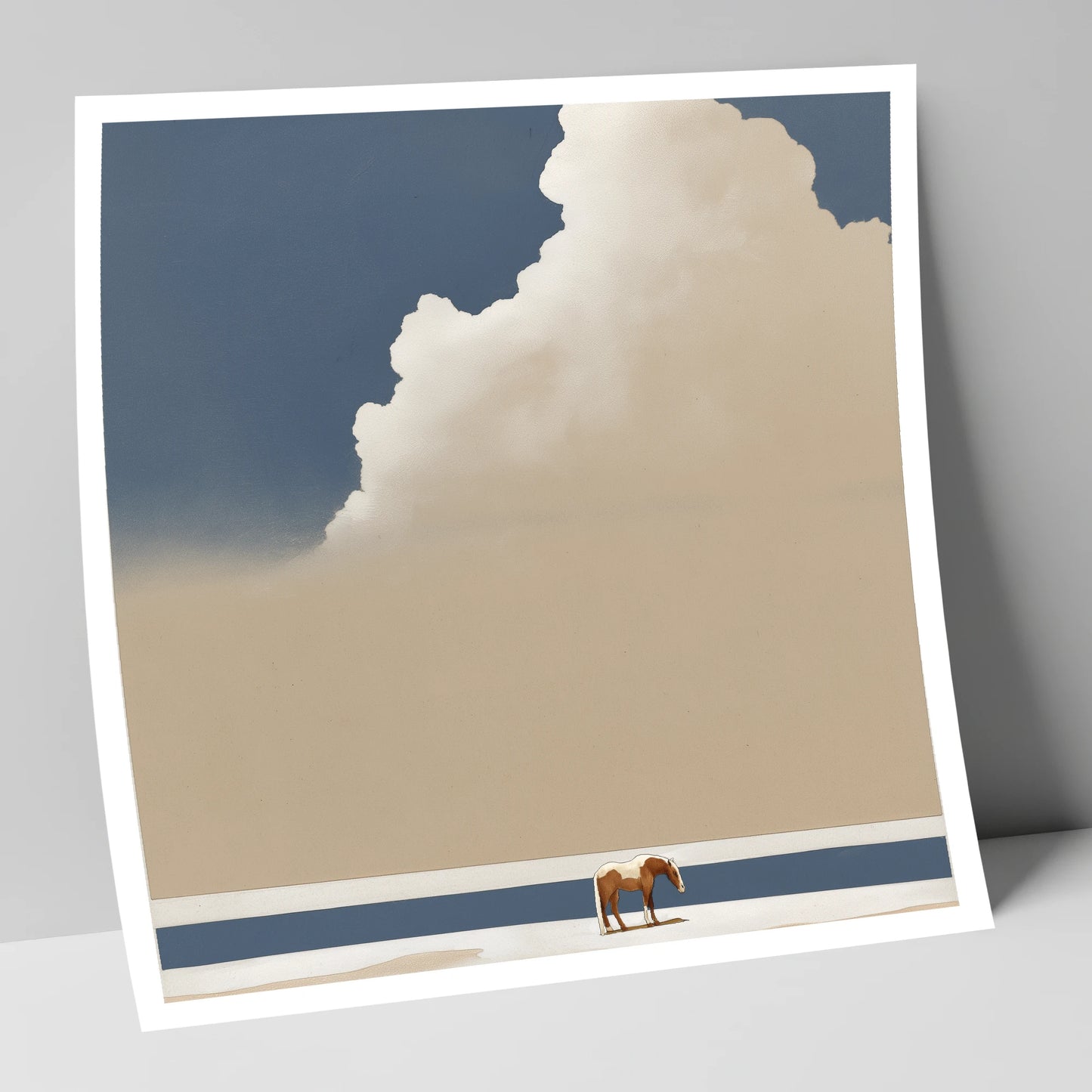 Vast Blue Expanse horse landscape art print