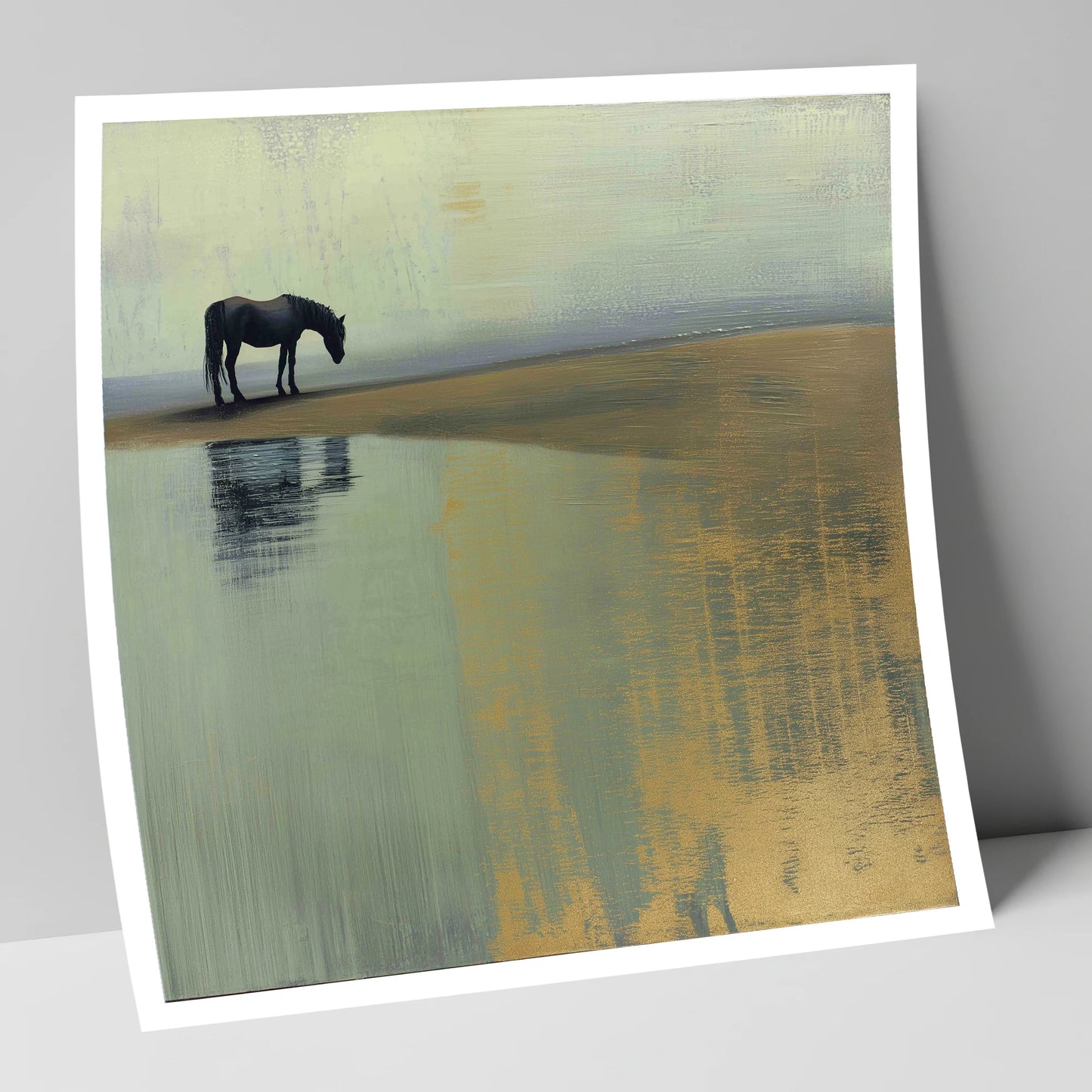 The Gilded Estuary horse landscape art print