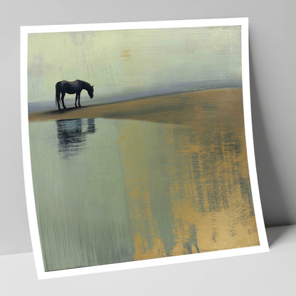 The Gilded Estuary horse landscape art print