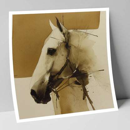 Sepia Equine Study horse breed art print