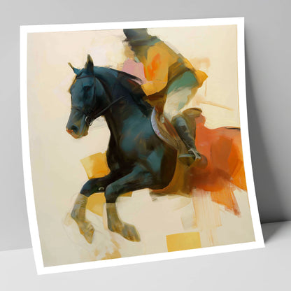 Kinetic Leap show jumping horse art print