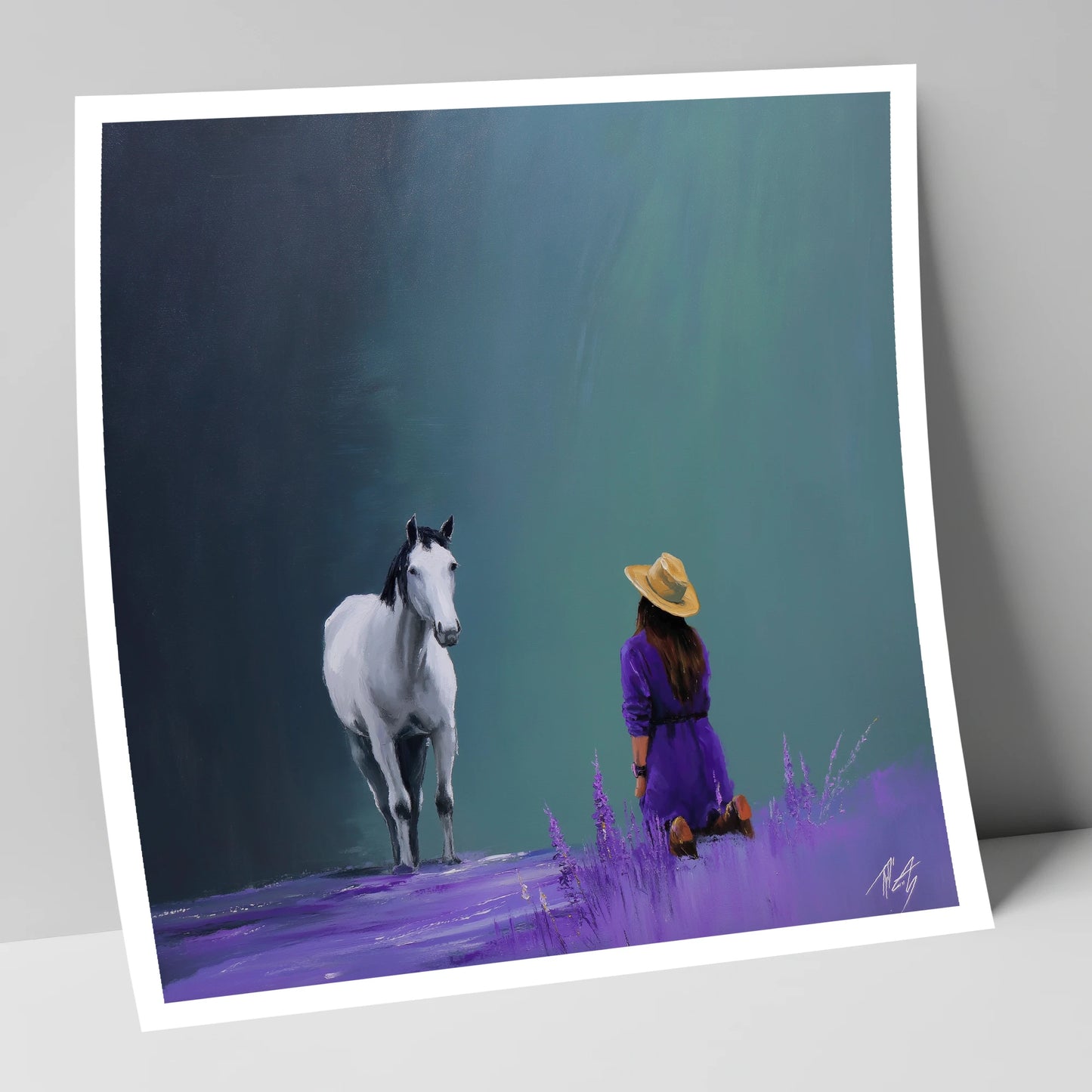 Silent Communion horse & rider art print