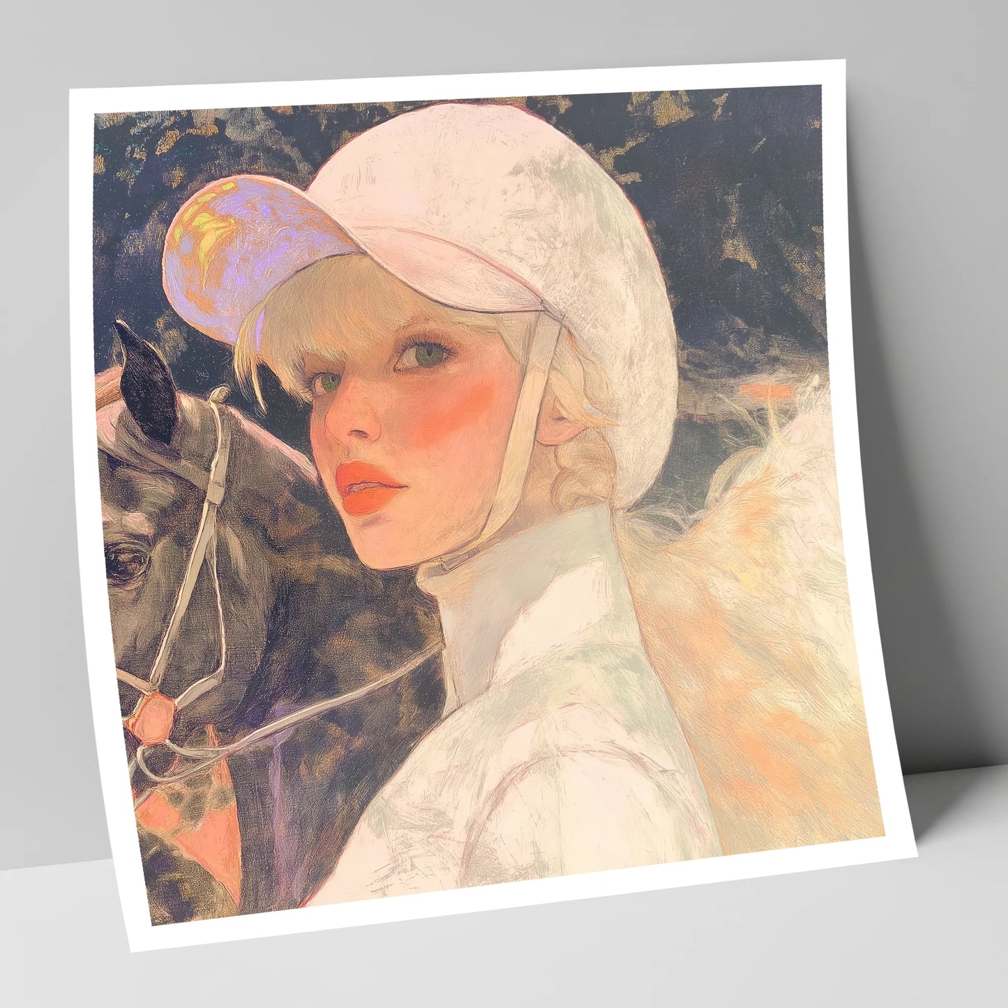 The Jockey's Gaze racing horse art print