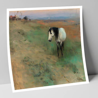 Dusk on the Headland horse landscape art print