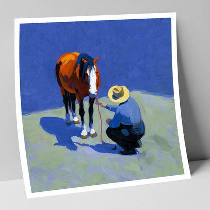 Sunlit Western Bond western horse art print