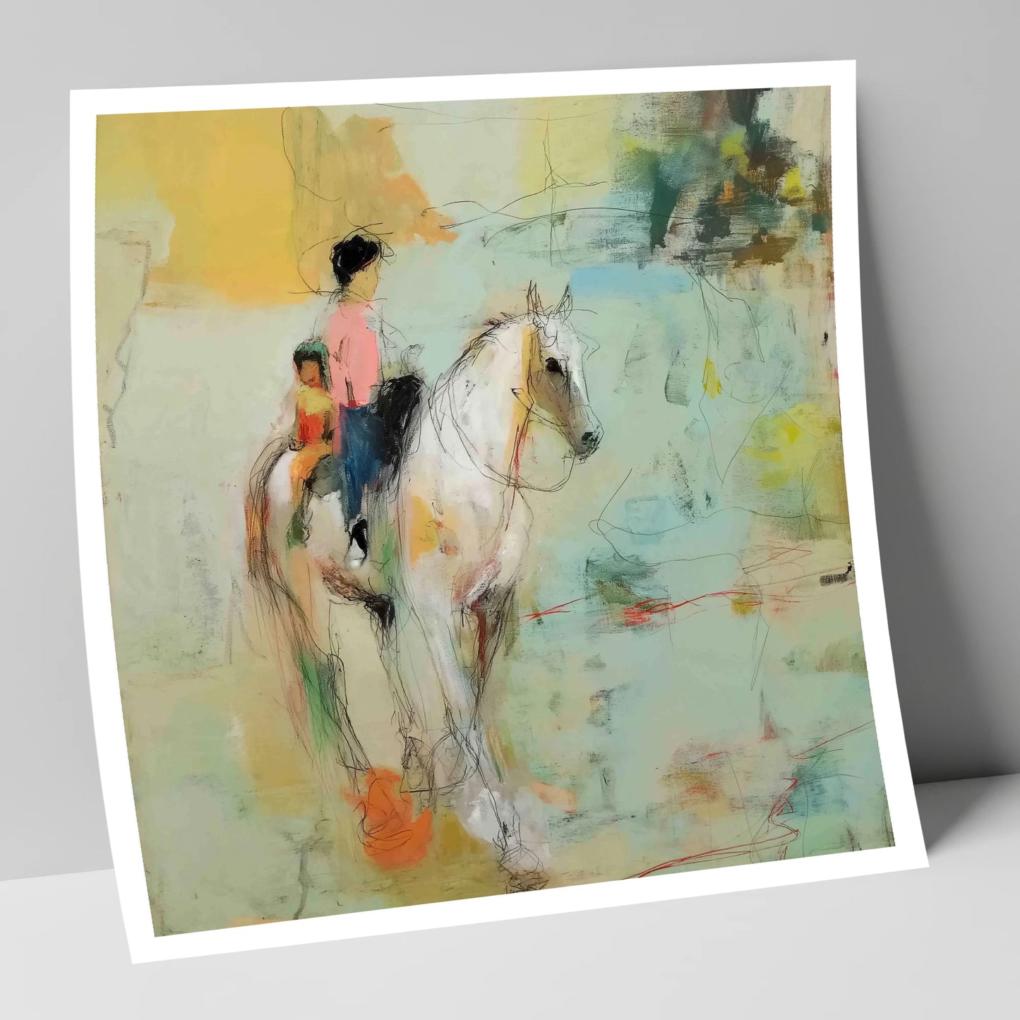 The Shared Ride horse & rider art print