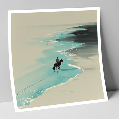 Edge of the Tide horse landscape art print