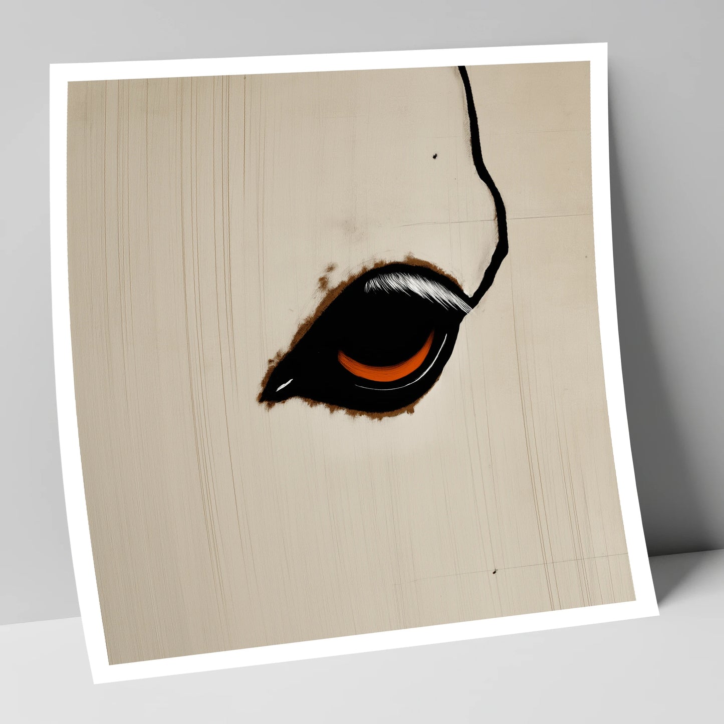 The Amber Gaze horse portrait art print