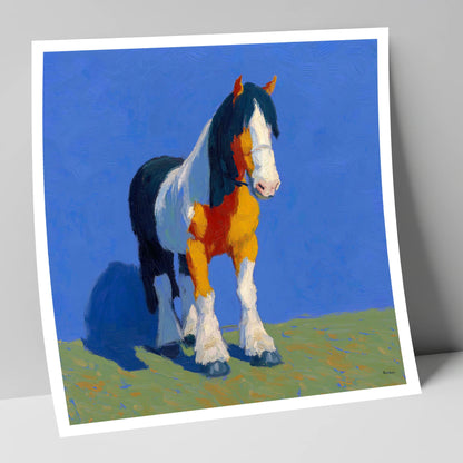Sunlit Coloured Cob horse breed art print