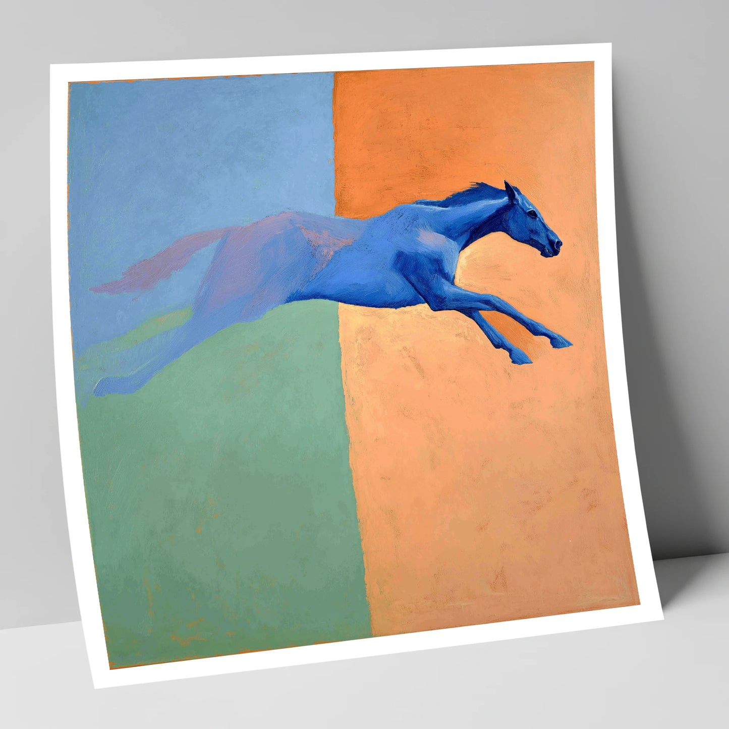 Cobalt Stretch racing horse art print