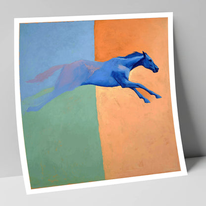 Cobalt Stretch racing horse art print