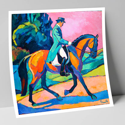 Bold Dressage Harmony dressage horse art print