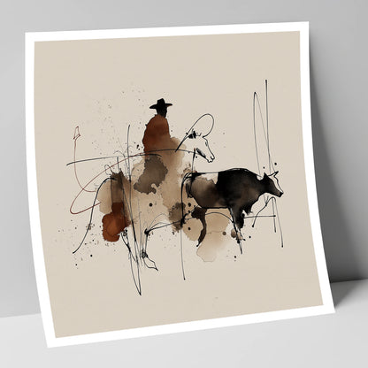 Western Shadows western horse art print