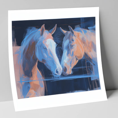 Quiet Communion horse portrait art print