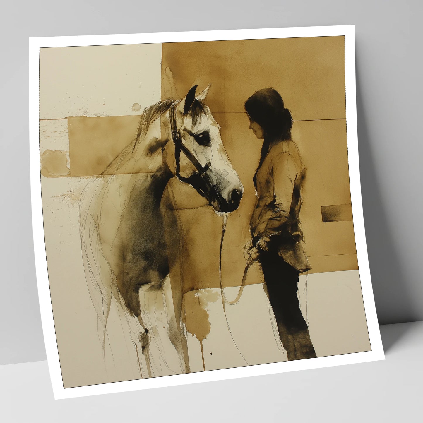 Silent Dialogue horse & rider art print