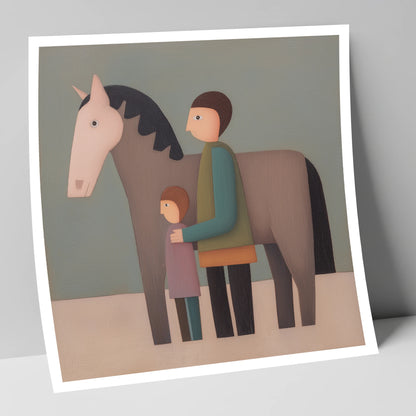 Standing Together horse & rider art print