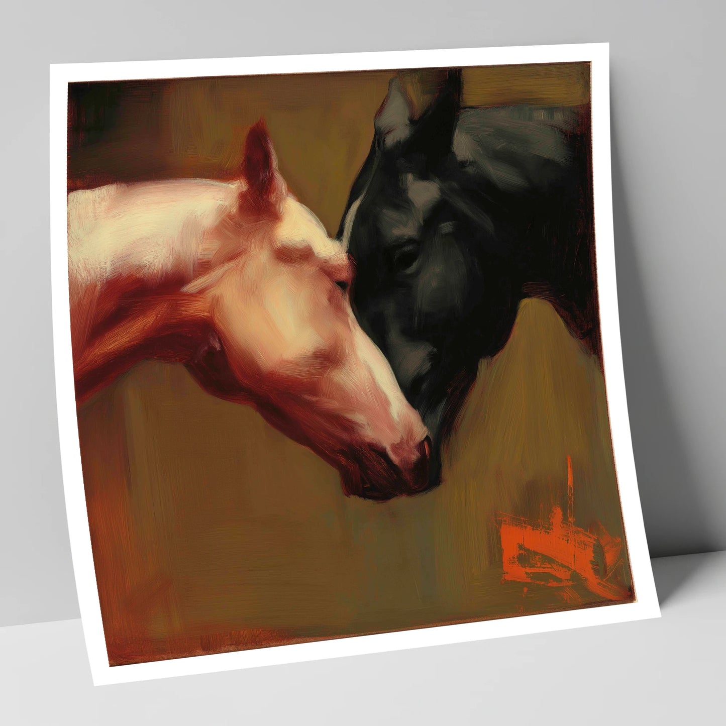 Silent Communion horse portrait art print