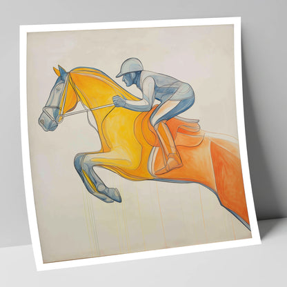 The Amber Arc show jumping horse art print
