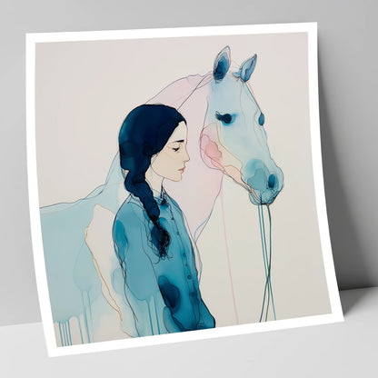 Ethereal Bond horse & rider art print