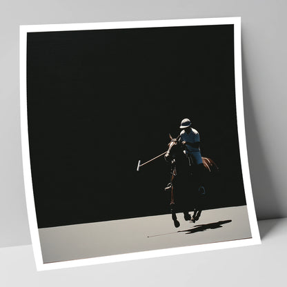 Shadows of the Chukka polo horse art print