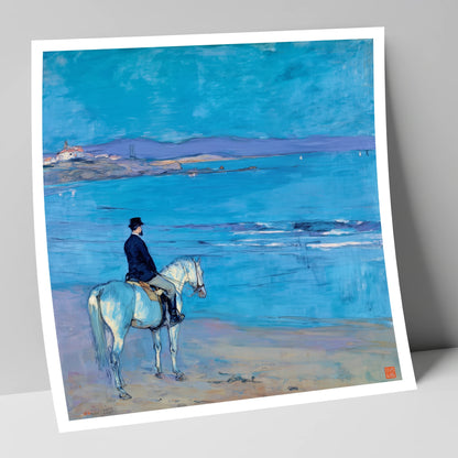 Gentleman's Coastal Ride horse landscape art print