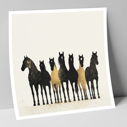 Gilded Companions horse landscape art print