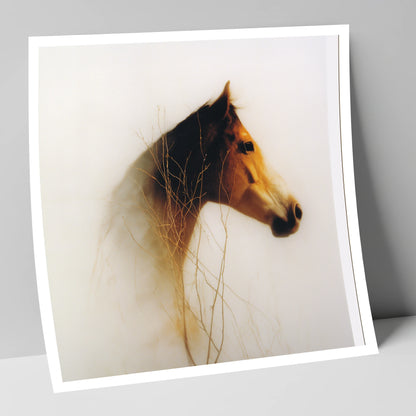 Ethereal Amber Portrait horse portrait art print
