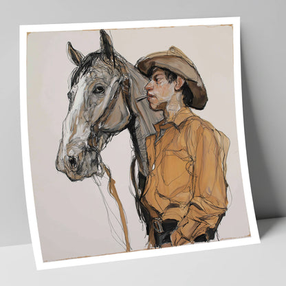 The Silent Bond western horse art print