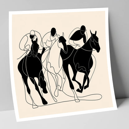 The Racing Line racing horse art print