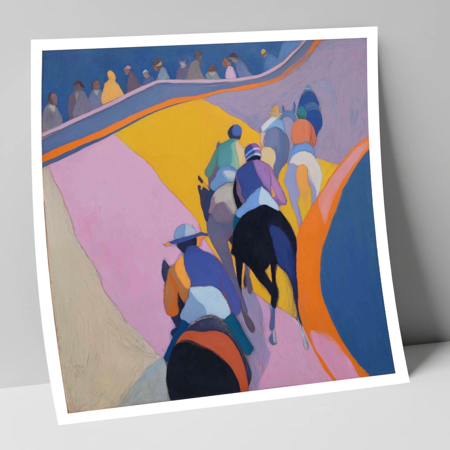Heading To The Post racing horse art print