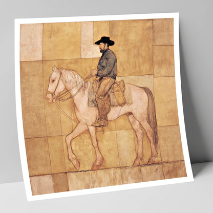 The Golden Trail western horse art print