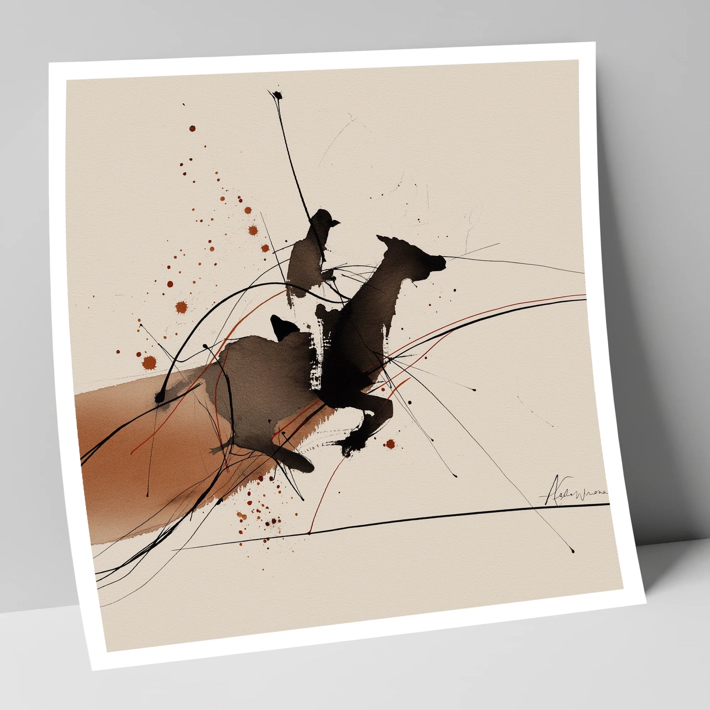 Forward Momentum horse & rider art print