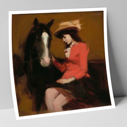 A Quiet Connection horse & rider art print