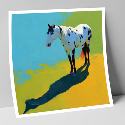 Sunlit Appaloosa Shadow horse breed art print