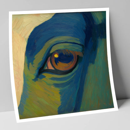 Cobalt Vision horse portrait art print